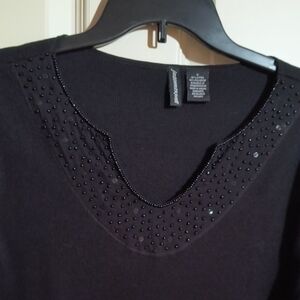Black Beaded Sweater